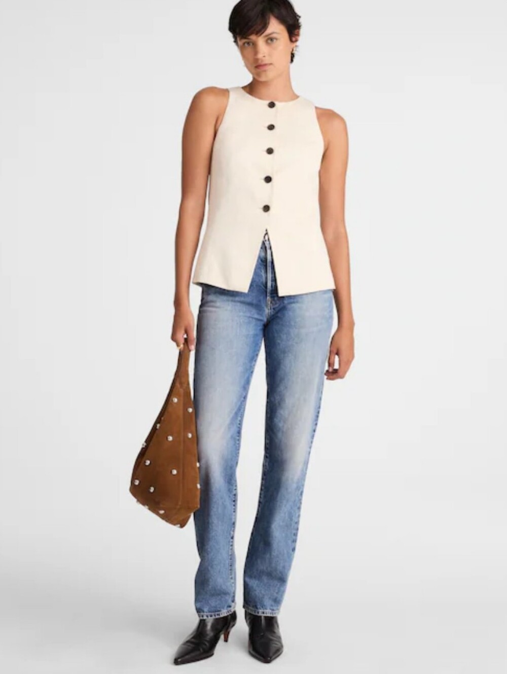 Madewell The Longline Straight Jean NW252 Size 27 NWT *Small Mark On Leg